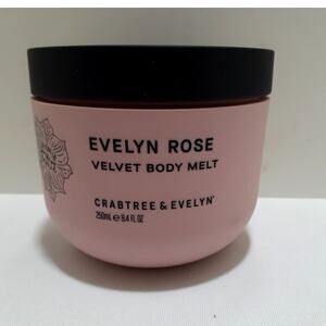 Crabtree & Evelyn Evelyn Rose Velvet Body Melt Cream 8.4 oz Made in USA